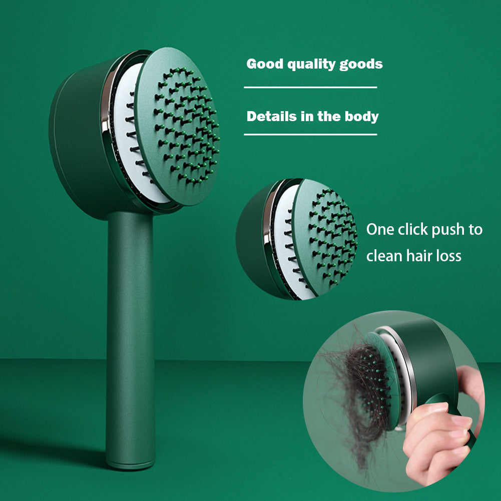 One-key Self-cleaning Hair Brush Anti-Static Airbag Massage Comb