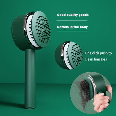 One-key Self-cleaning Hair Brush Anti-Static Airbag Massage Comb