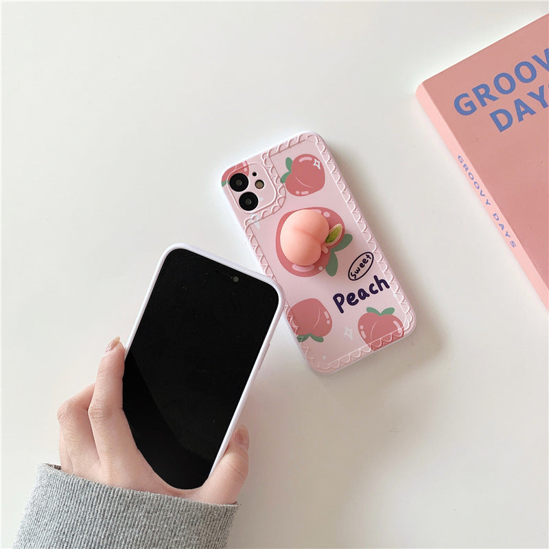 Three-Dimensional Pinch Peach Phone Case