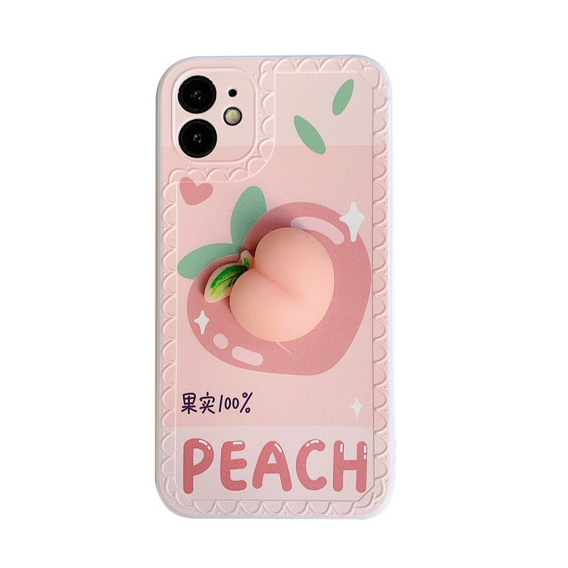 Three-Dimensional Pinch Peach Phone Case