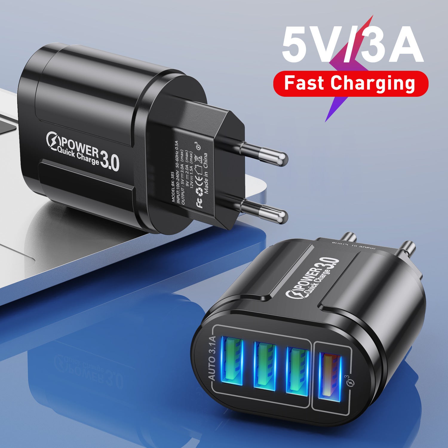 Single-port Fast Charging Smart Phone Plastic Charger Multi-Specification