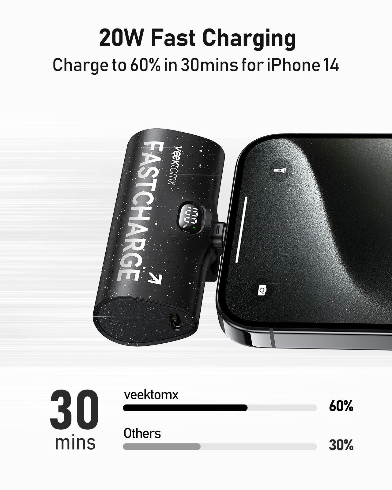 Small Portable Charger For Phone Fast Charging Power Bank Mini 5000mAh PD Battery Pack Compatible  Travel