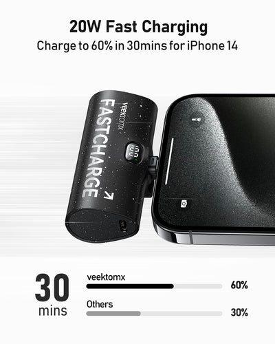 Small Portable Charger For Phone Fast Charging Power Bank Mini 5000mAh PD Battery Pack Compatible  Travel