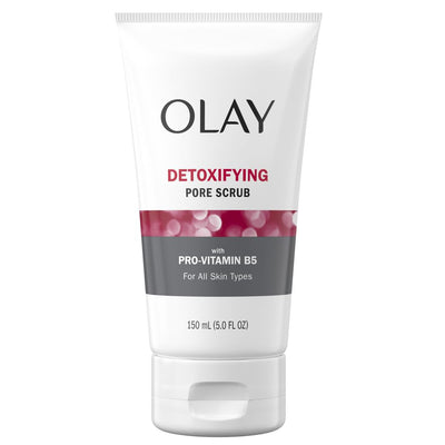 Olay Facial Cleanser Regenerist, Detoxifying Pore Scrub & Exfoliator, 5 Fl Oz (Pack of 3)