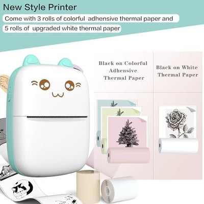 Mini Portable Wireless Smart Inkless Printer 57mm Thermal Paper Printer