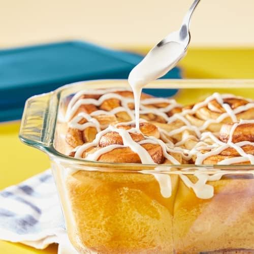 Pyrex Deep 9x13-Inch Glass Baking Dish with Lid - Casserole Dish, Oven/Microwave Safe, Clear