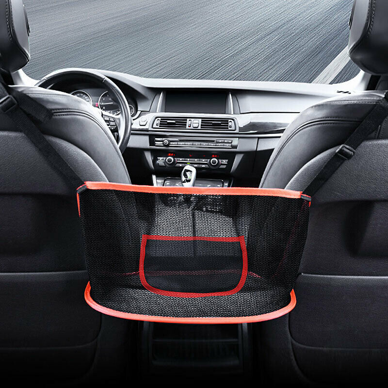 Universal Car Seat Net Pocket Handbag Holder Organizer Storage Bag Between Seats