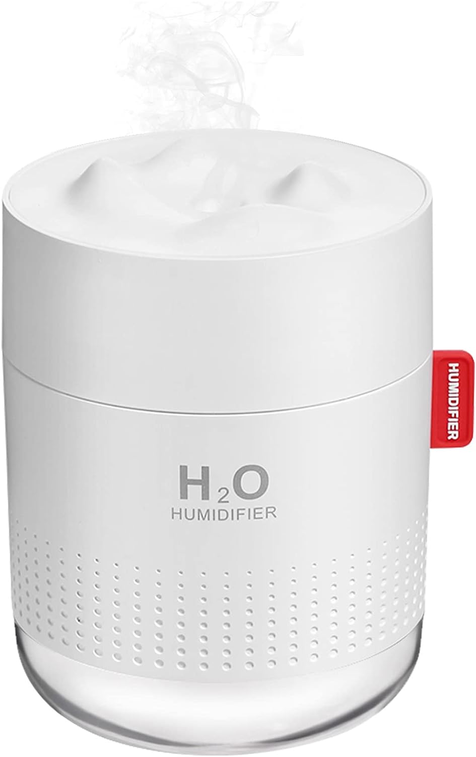 Portable Mini Humidifier - 500ml Cool Mist, USB, Auto Shut-Off, 2 Mist Modes, Super Quiet, White