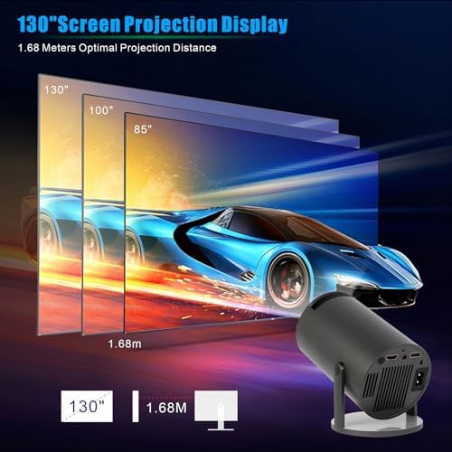 Mini Projector,HY300 Pro Smart Projector,4K Projector with Wifi 6 and Bluetooth 5,Portable Projector with Android 11