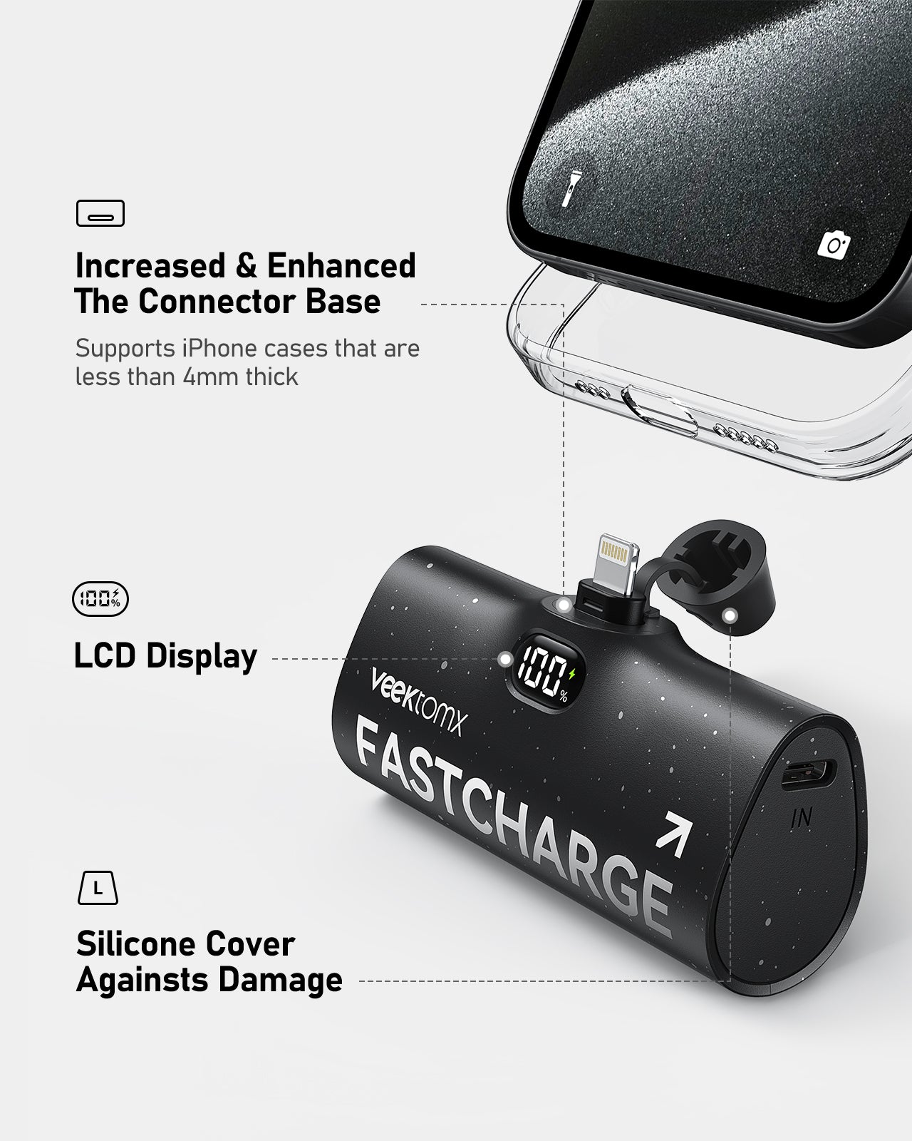 Small Portable Charger For Phone Fast Charging Power Bank Mini 5000mAh PD Battery Pack Compatible  Travel