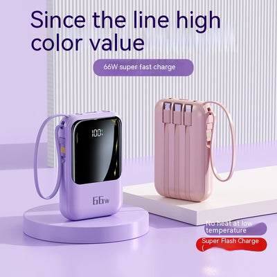 With Cable Power Bank 66W Bidirectional Super Fast Charge
