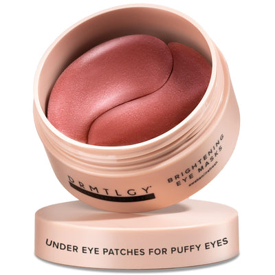 DRMTLGY Brightening Eye Masks - Caffeine Eye Masks for Dark Circles and Puffiness with Hyaluronic Acid - 60 Under Eye Patches for Puffy Eyes