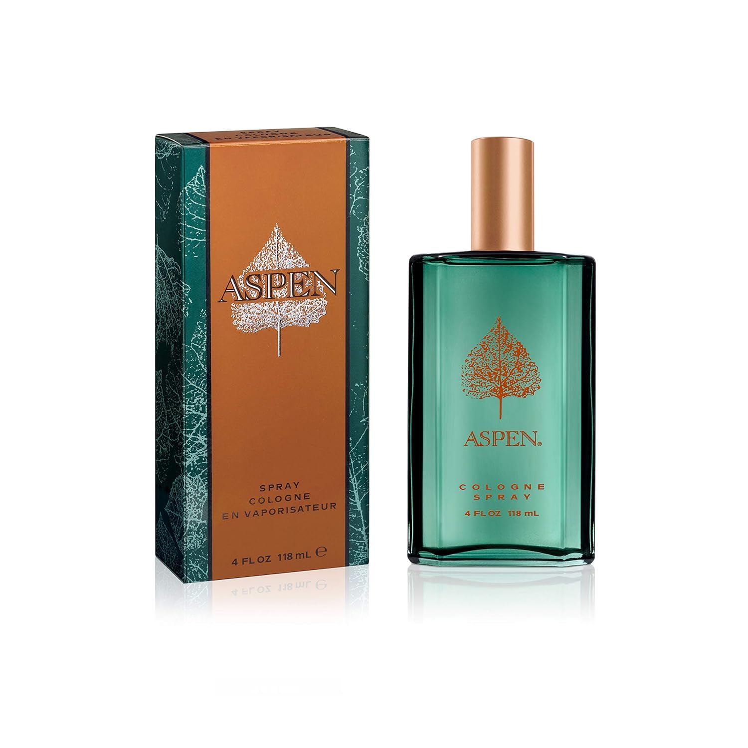 Aspen Vegan Cologne Spray - Woody Spicy Scent, 118 ml (4oz)