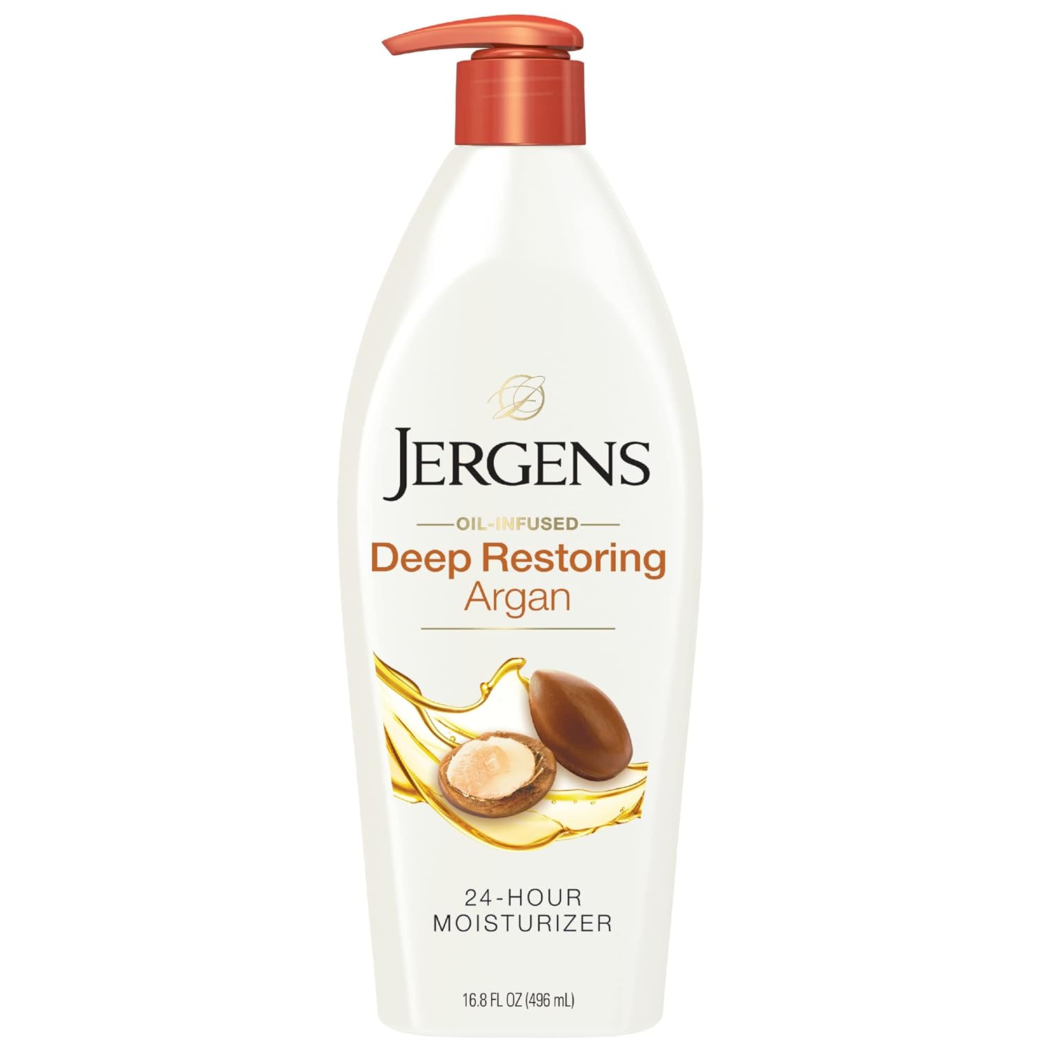 Jergens Argan Oil Moisturizer - Deep Restoring, Reviving, 16.8 oz