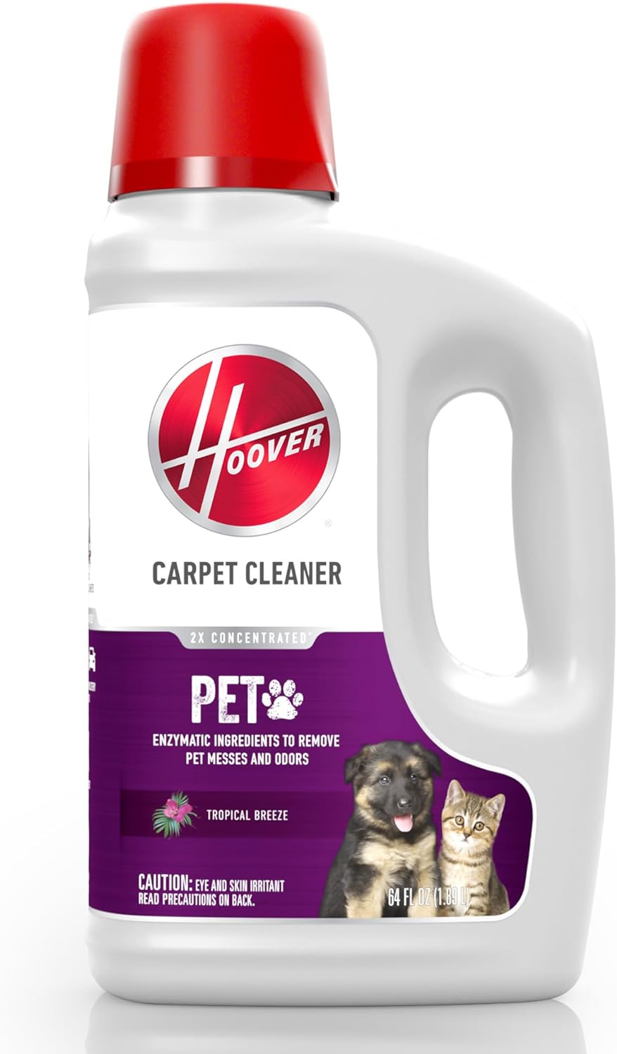 Hoover Paws & Claws Carpet Shampoo - Pet-Friendly, 64oz, Concentrated Cleaner Solution with Stainguard