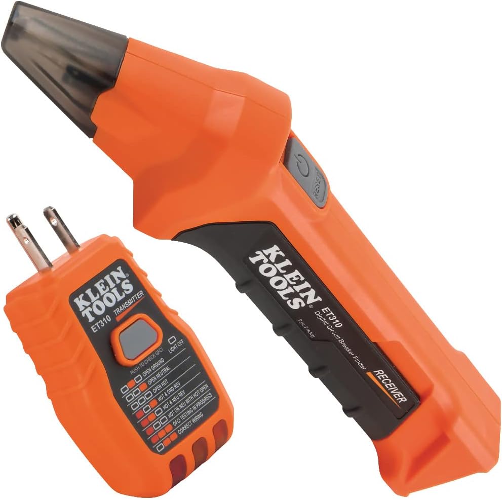 Klein Tools ET310 AC Circuit Breaker Finder, Electric Tester and Voltaget Tester with Integrated GFCI Outlet Tester