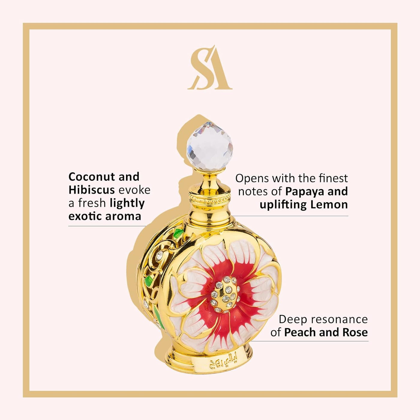 Swiss Arabian Layali Rouge - Women's Perfume Oil, Floral Gourmand, 0.5 Oz