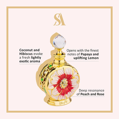 Swiss Arabian Layali Rouge - Women's Perfume Oil, Floral Gourmand, 0.5 Oz
