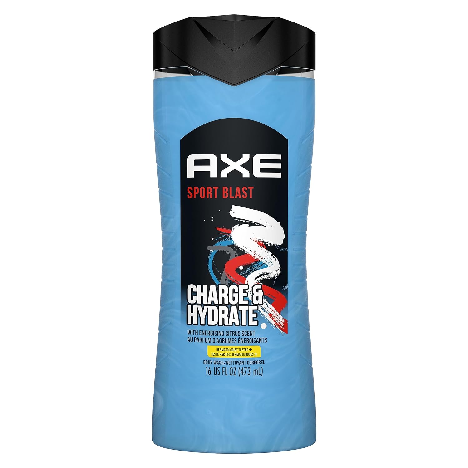 AXE Body Wash - Charge and Hydrate - Energizing Citrus Scent - 100% Recycled Bottle - 16 oz