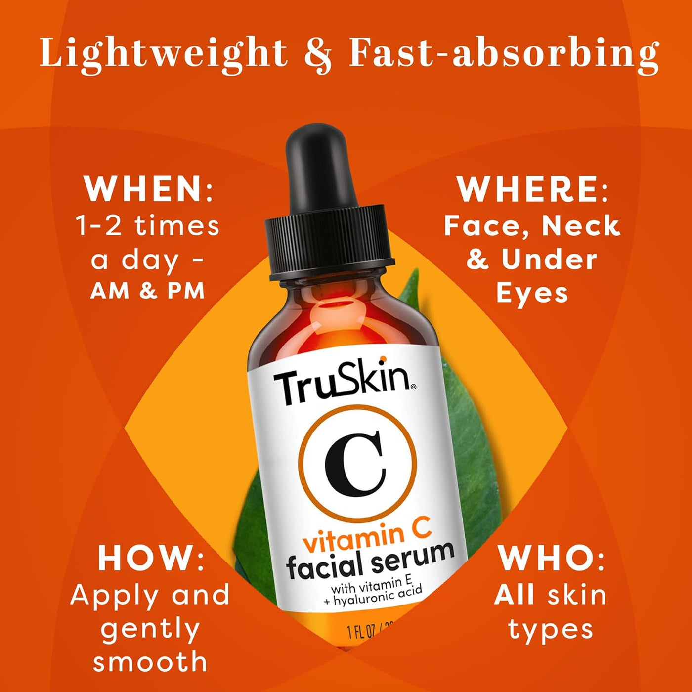 TruSkin Vitamin C Face Serum - Brightening, Anti-Aging, 1 Fl Oz