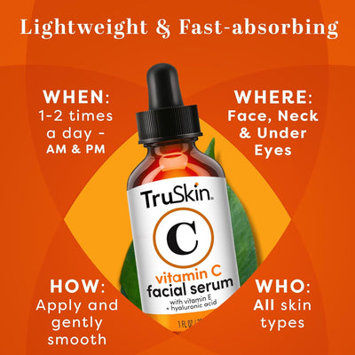 TruSkin Vitamin C Face Serum - Brightening, Anti-Aging, 1 Fl Oz