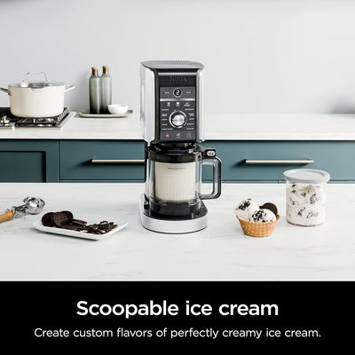 Ninja NC501 CREAMi Deluxe 11-in-1 Frozen Treat Maker - 11 Programs, Silver, 2 Pints