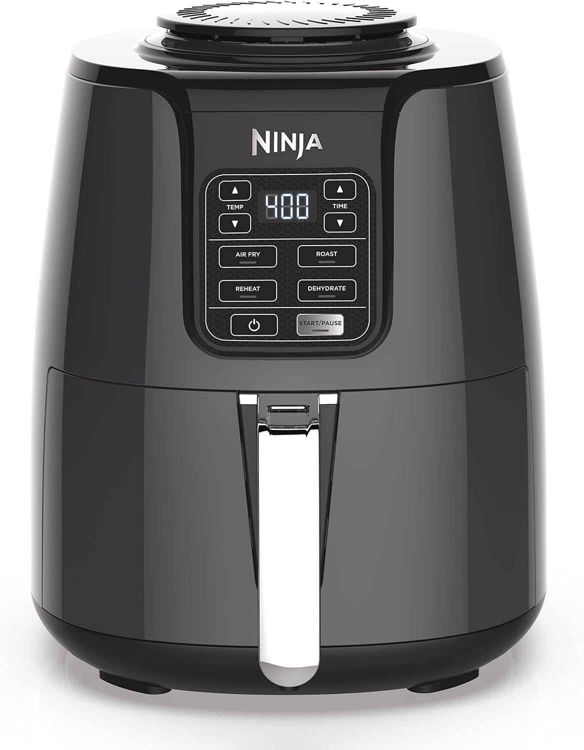 Ninja AF101 Air Fryer that Crisps, Roasts, Reheats, & Dehydrates, for Quick, Easy Meals, 4 Quart Capacity, & High Gloss Finish, Grey, Pre-Owned