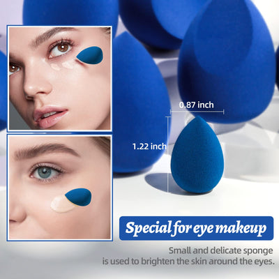 Makeup Sponge Set BS-MALL Blender Sponges 7 Pcs for Liquid, Cream, and Powder, Multi-colored with 1 Mini Makeup Sponge Pink (A-Pink)