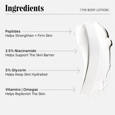 Nécessaire Firming Body Lotion - 5 Peptides, Niacinamide, Vitamin C/E, 200ml/6.8 fl oz, Fragrance-Free/