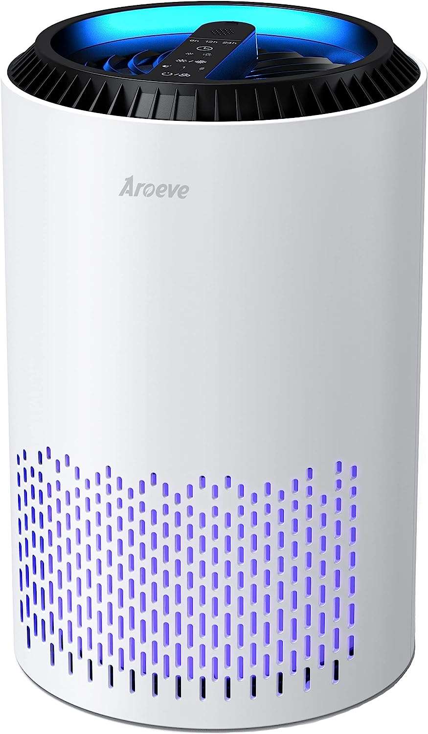 AROEVE Air Purifiers for Home, HEPA Air Purifiers Air Cleaner For Smoke Pollen Dander Hair Smell Portable Air Purifier with Sleep Mode Speed Control For Bedroom Office Living Room, MK01- White