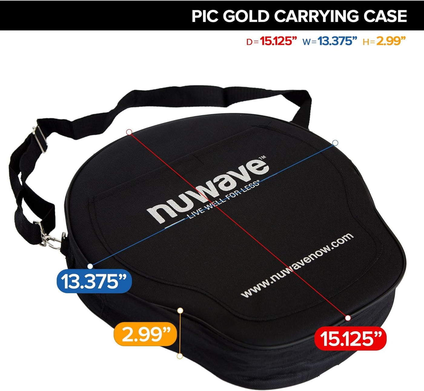 NUWAVE Carrying Case for Precision Induction Cooktop, Insulated & Water Resistant, Sold by Original Manufacturer, Exclusively for PIC Models
