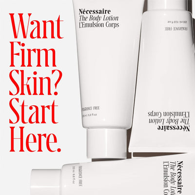 Nécessaire Firming Body Lotion - 5 Peptides, Niacinamide, Vitamin C/E, 200ml/6.8 fl oz, Fragrance-Free/