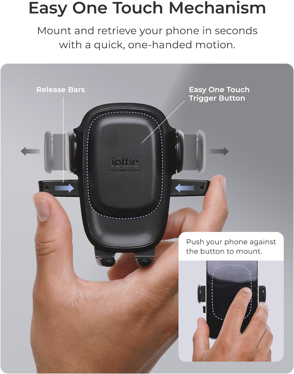 iOttie Easy One Touch 6 Car Mount - Dashboard & Windshield Phone Holder, Universal for Smartphones"