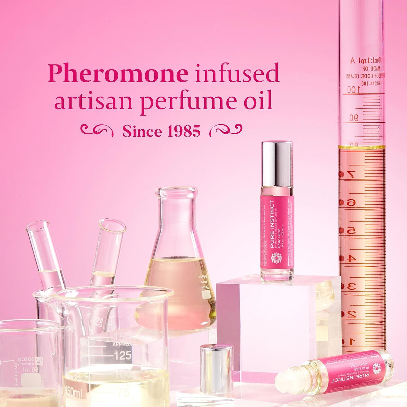 Pure Instinct Perfume with Pheromone Infused Essential Oil for Her - Roll on 10.2 ml | 0.34 Fl. Oz