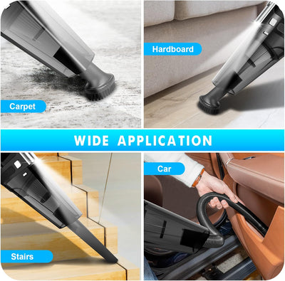 Mini Handheld Rechargeable Vacuum - 8000PA Powerful Suction, Car, Home, Office