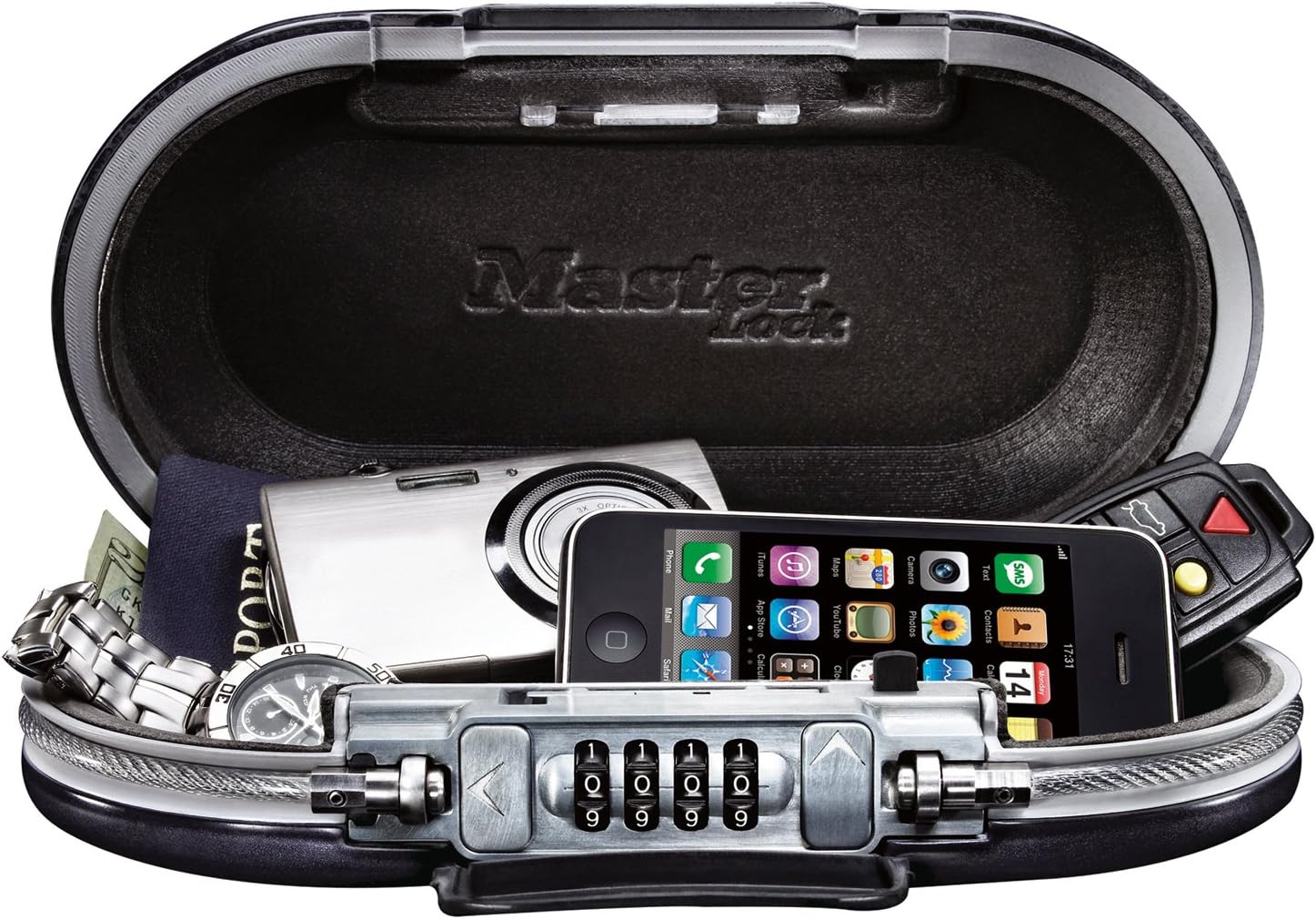 Master Lock Portable Small Combination Lock Box - Travel Safe