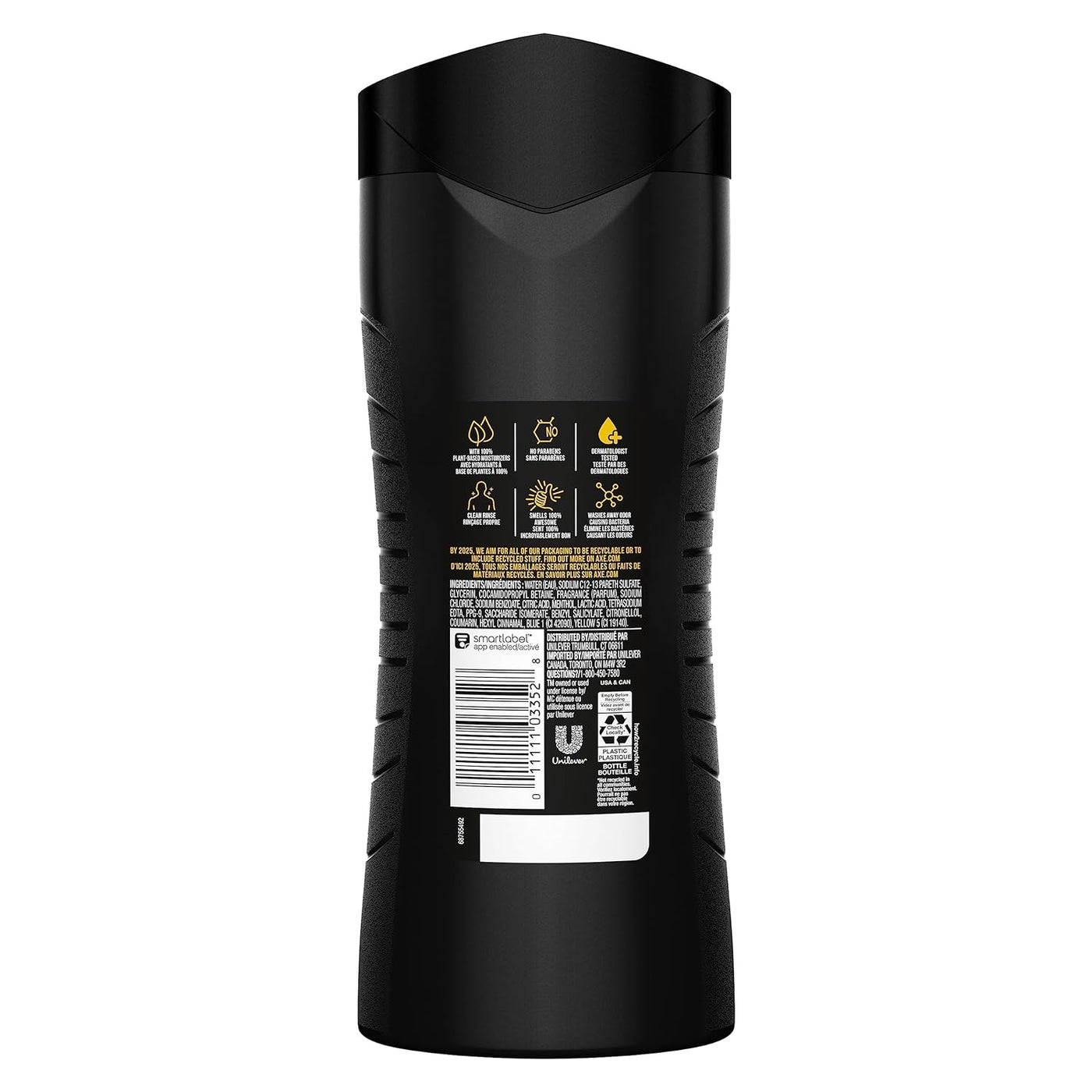AXE Cool Ocean Men's Body Wash - 16 oz - 12H Refreshing Scent, Clean and Fresh