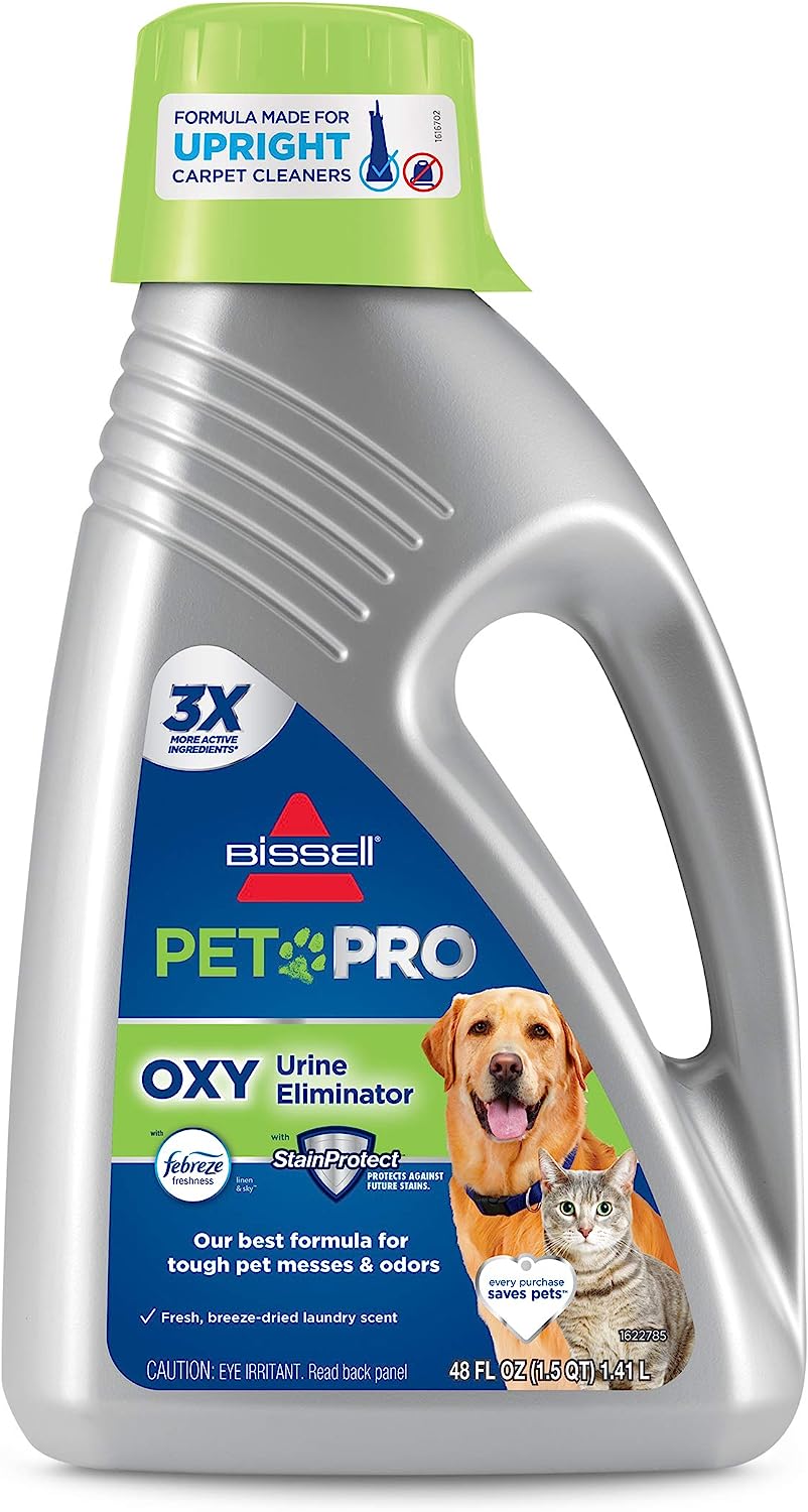 Bissell Professional Pet Urine Elimator with Oxy and Febreze Carpet Cleaner Shampoo 48 Ounce