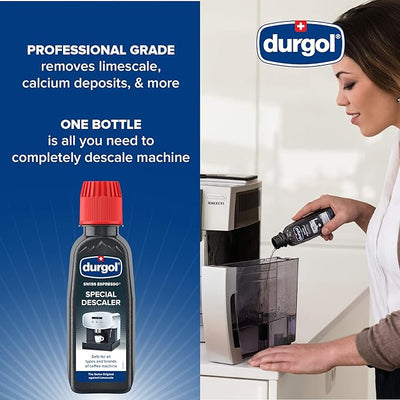 Durgol Swiss Espresso Descaler - 4.2oz, Pack of 2 - For Espresso Machines and Coffee Makers