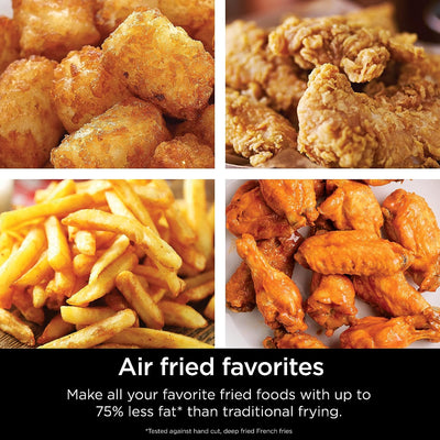 Ninja AF101 Air Fryer that Crisps, Roasts, Reheats, & Dehydrates, for Quick, Easy Meals, 4 Quart Capacity, & High Gloss Finish, Grey, Pre-Owned