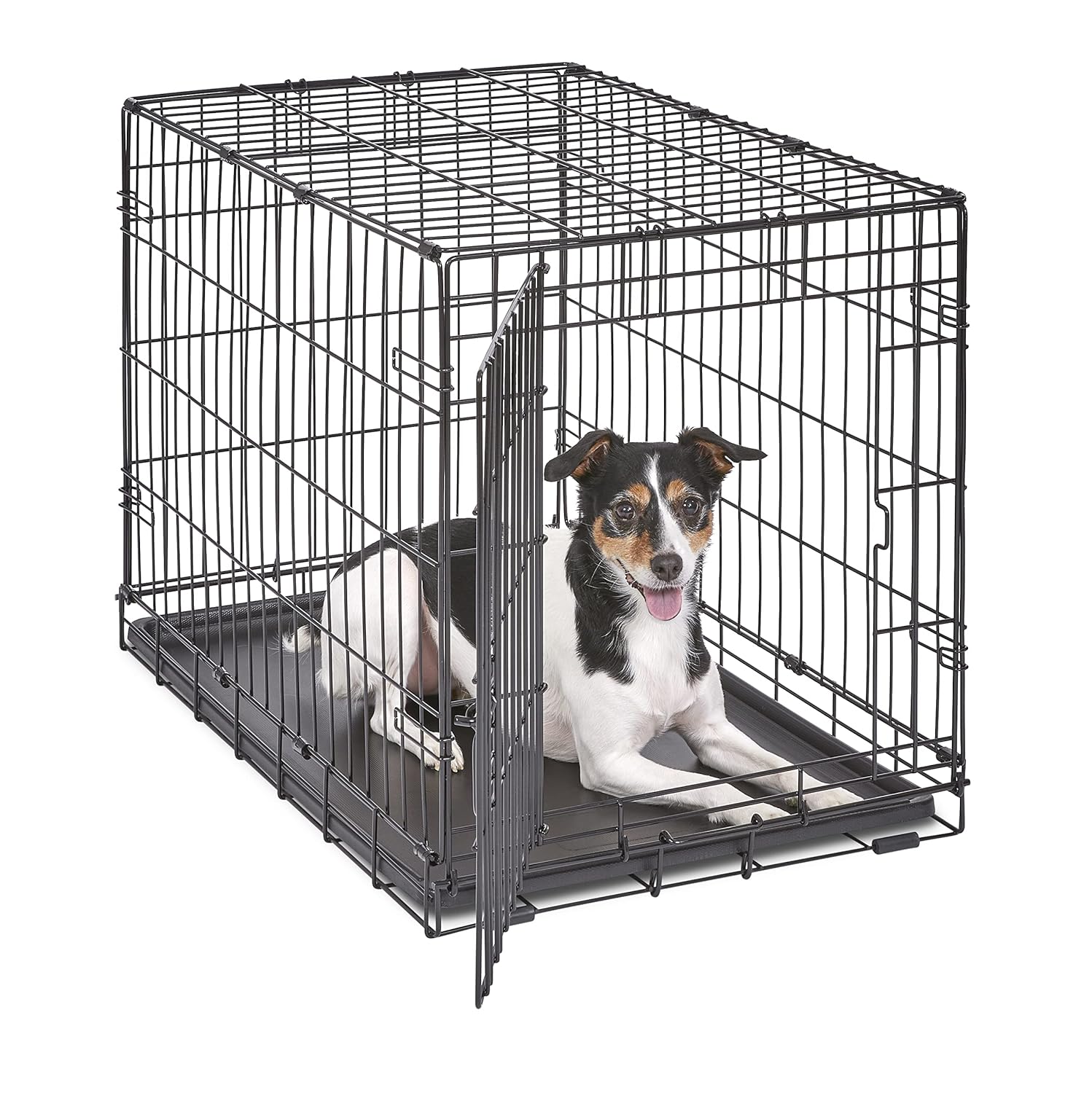 New World Single Door Dog Crate - 30 Inch, Enhanced, Leak-Proof Pan, Patented Features