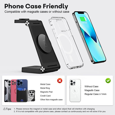 New Vertical Folding Magnetic Three-in-one Wireless Charger