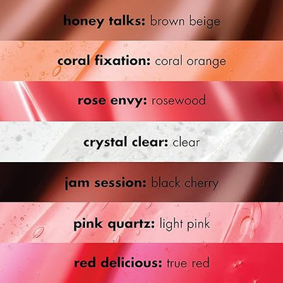 Glow Reviver Lip Oil, Nourishing Tinted Lip Oil For A High-shine Finish, Infused With Jojoba Oil, Vegan & Cruelty-free, Pink Quartz