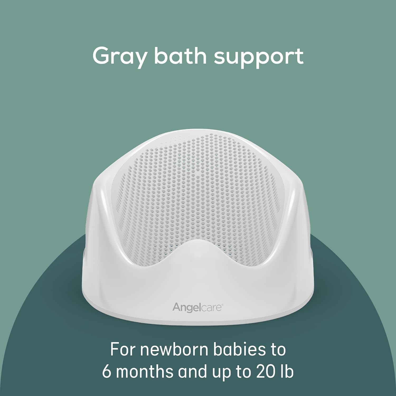 Angelcare Baby Bath Support (Grey) | Ideal for Babies Less Than 6 Months Old