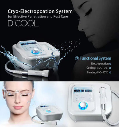 Best 3 in 1 DCOOL Cool and Hot Electropration Face Lift Machine Shrink Pores Skin Tightening Wrinkle Removal Beauty Machine f