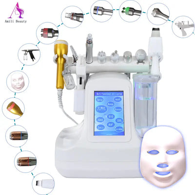 Ultrasonic Microcurent Beauty A Masque Pro Face Laser Hydra Vacuum Nano Spray Oxygen Injector Alice Super Bubble Facial Machine