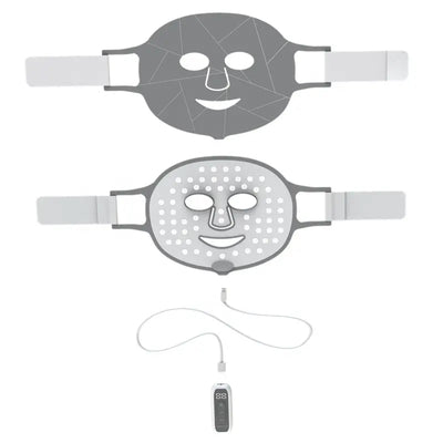 Comfortable LED Light Photon Therapy Facial Mask for Beauty and Skincare with Blue and Red Light