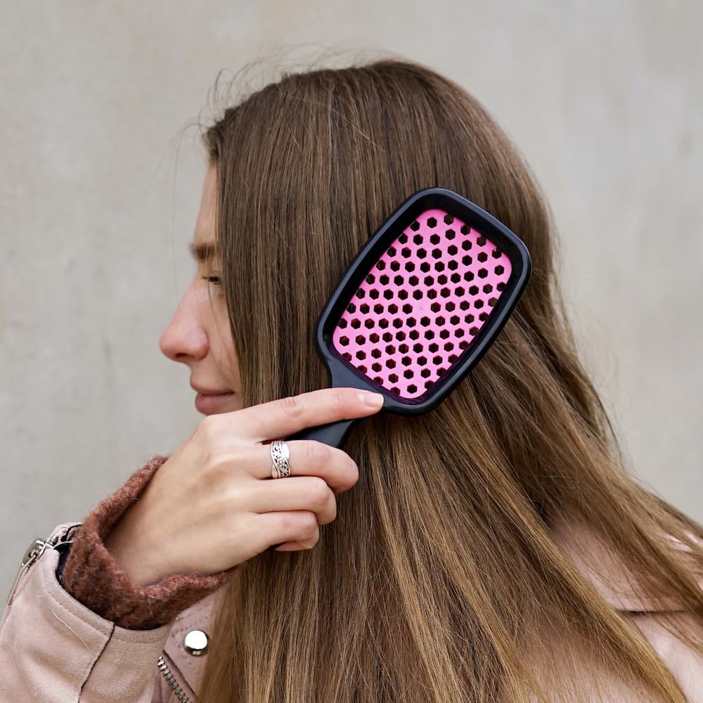 FHI HEAT UNbrush Wet & Dry Vented Detangling Hair Brush, Cherry Blossom
