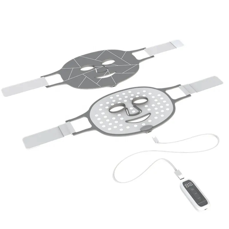 Comfortable LED Light Photon Therapy Facial Mask for Beauty and Skincare with Blue and Red Light