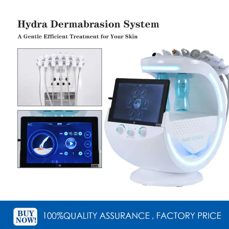 Personal Care Microdermabrasion Machine Skin Analyzer Beauty Appliances Multifunction Device Face Ice Blue